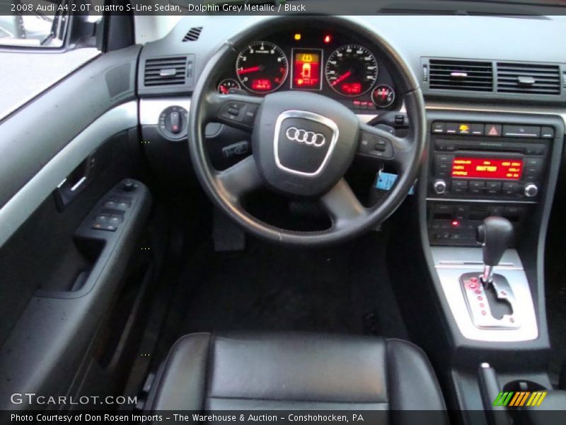 Dolphin Grey Metallic / Black 2008 Audi A4 2.0T quattro S-Line Sedan