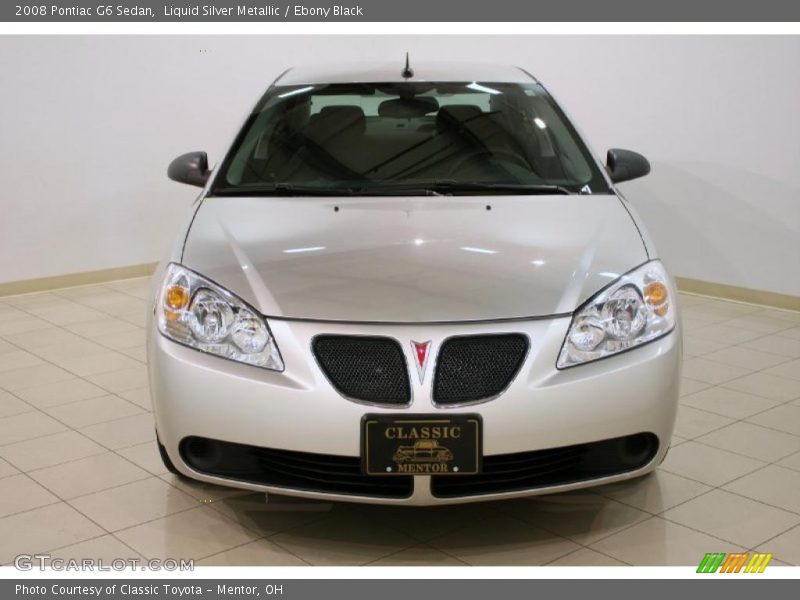 Liquid Silver Metallic / Ebony Black 2008 Pontiac G6 Sedan