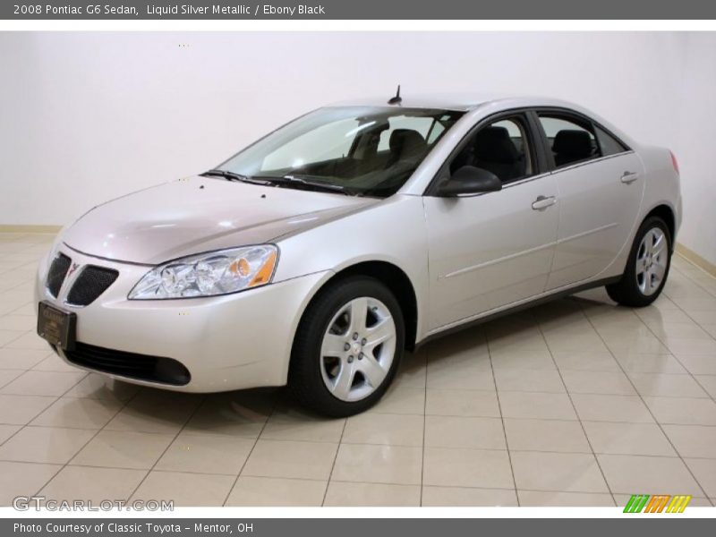 Liquid Silver Metallic / Ebony Black 2008 Pontiac G6 Sedan