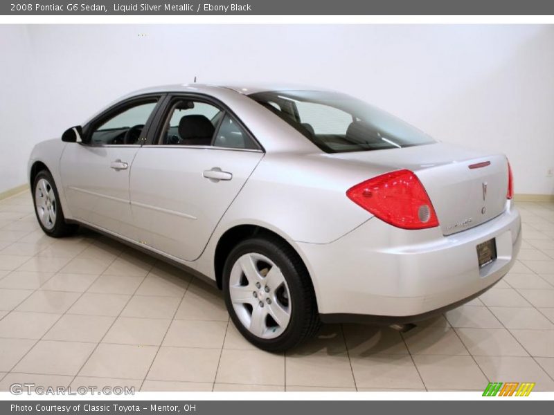 Liquid Silver Metallic / Ebony Black 2008 Pontiac G6 Sedan