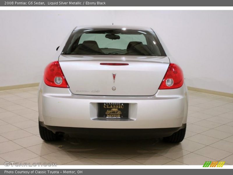 Liquid Silver Metallic / Ebony Black 2008 Pontiac G6 Sedan