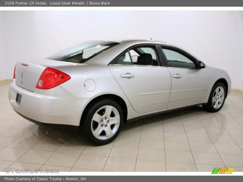 Liquid Silver Metallic / Ebony Black 2008 Pontiac G6 Sedan