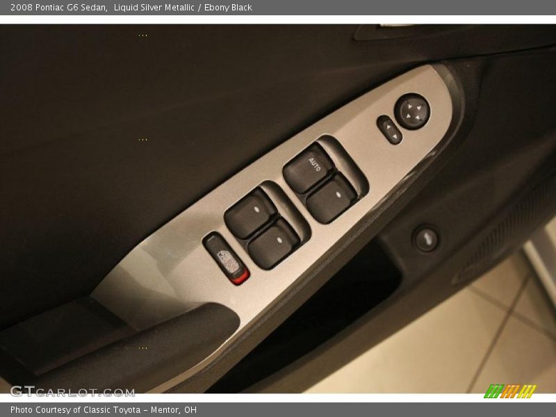 Liquid Silver Metallic / Ebony Black 2008 Pontiac G6 Sedan