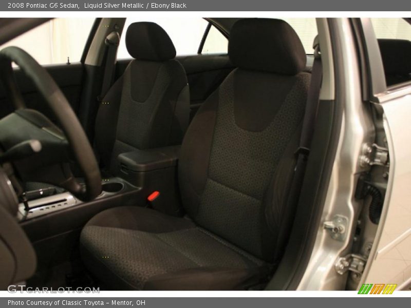 Liquid Silver Metallic / Ebony Black 2008 Pontiac G6 Sedan