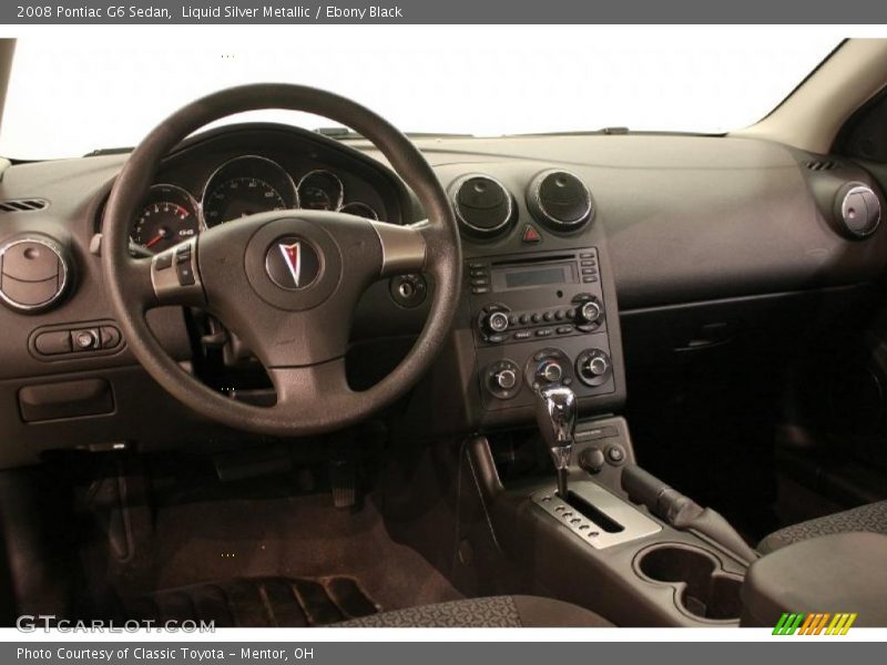 Liquid Silver Metallic / Ebony Black 2008 Pontiac G6 Sedan
