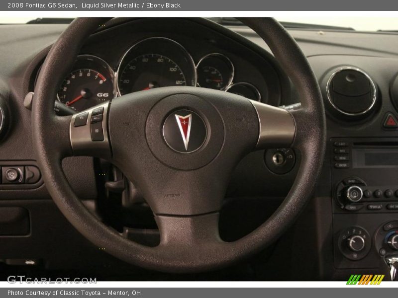 Liquid Silver Metallic / Ebony Black 2008 Pontiac G6 Sedan