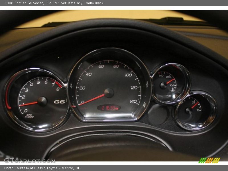 Liquid Silver Metallic / Ebony Black 2008 Pontiac G6 Sedan