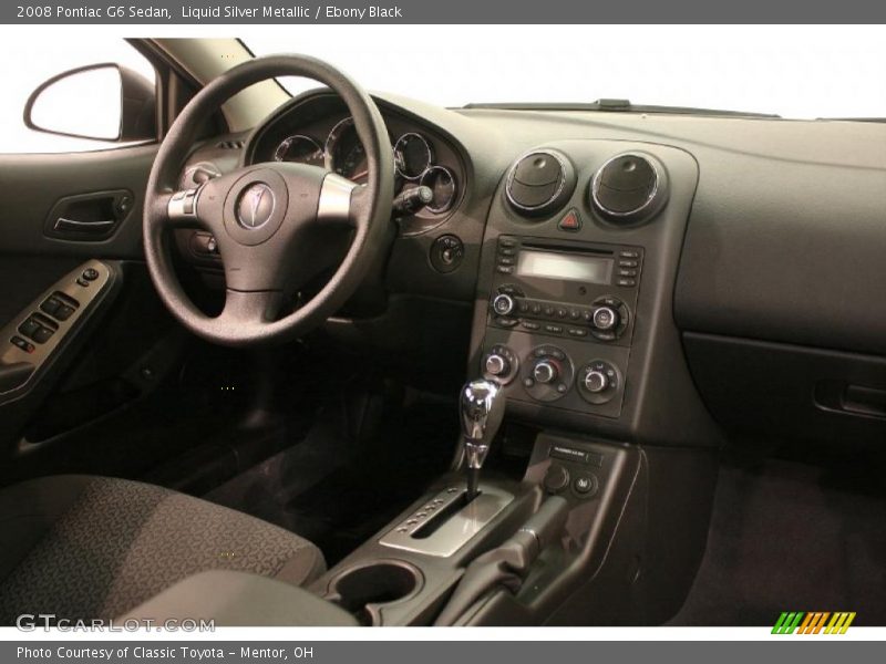 Liquid Silver Metallic / Ebony Black 2008 Pontiac G6 Sedan