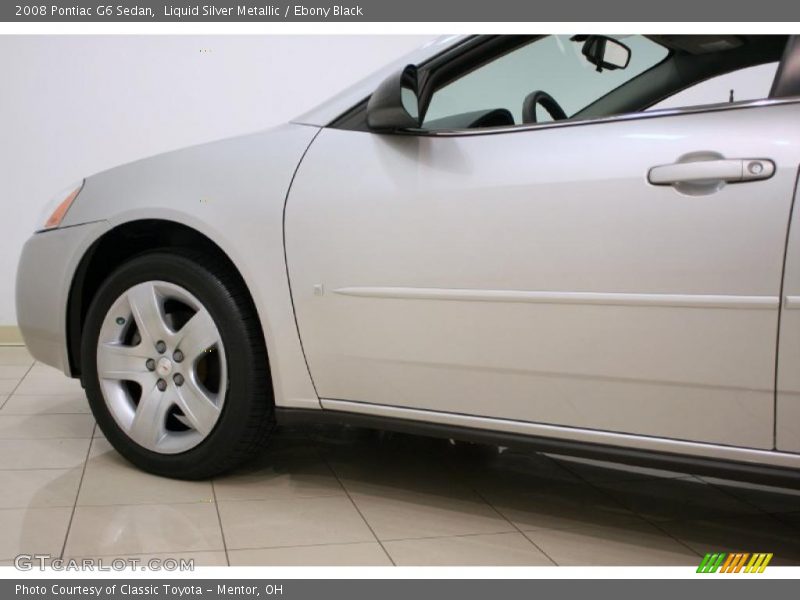 Liquid Silver Metallic / Ebony Black 2008 Pontiac G6 Sedan