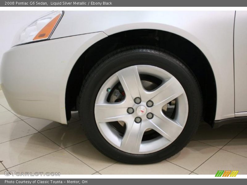 Liquid Silver Metallic / Ebony Black 2008 Pontiac G6 Sedan