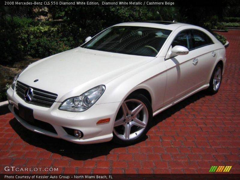 Front 3/4 View of 2008 CLS 550 Diamond White Edition