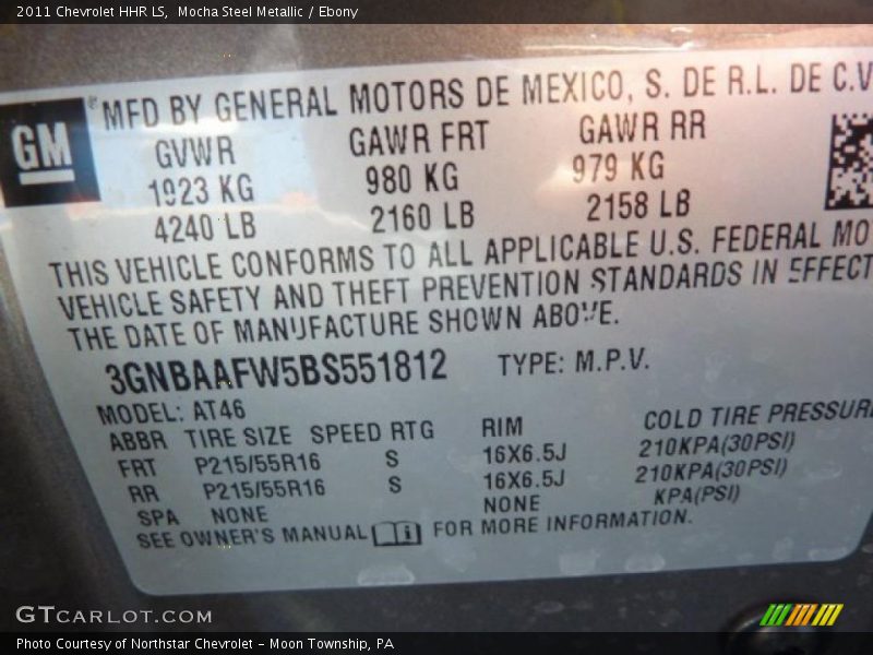 Mocha Steel Metallic / Ebony 2011 Chevrolet HHR LS