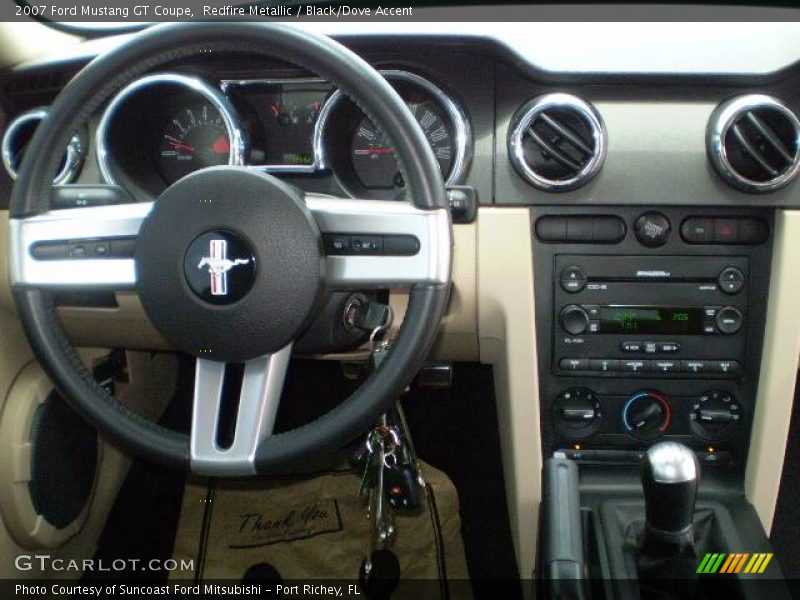 Redfire Metallic / Black/Dove Accent 2007 Ford Mustang GT Coupe