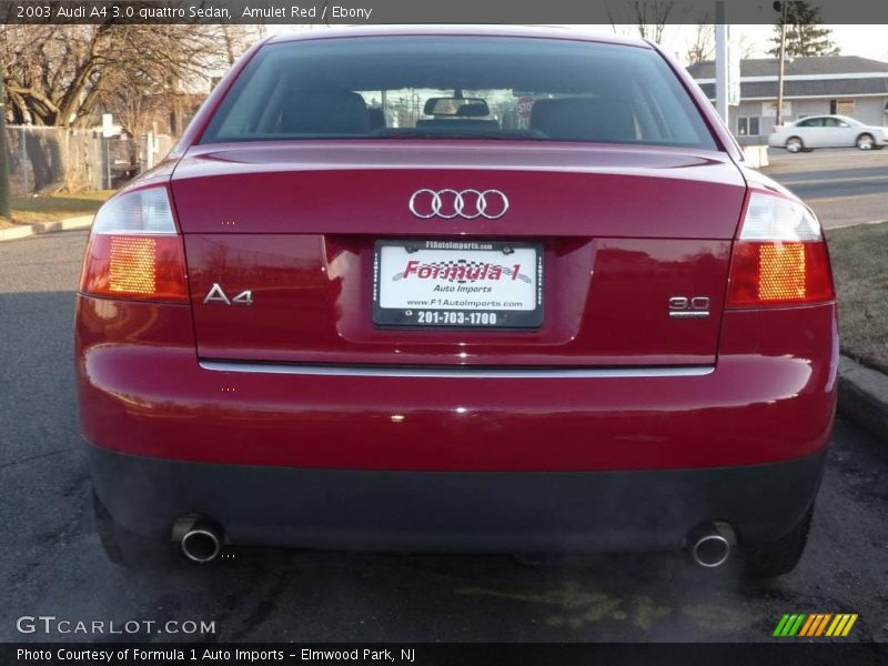 Amulet Red / Ebony 2003 Audi A4 3.0 quattro Sedan