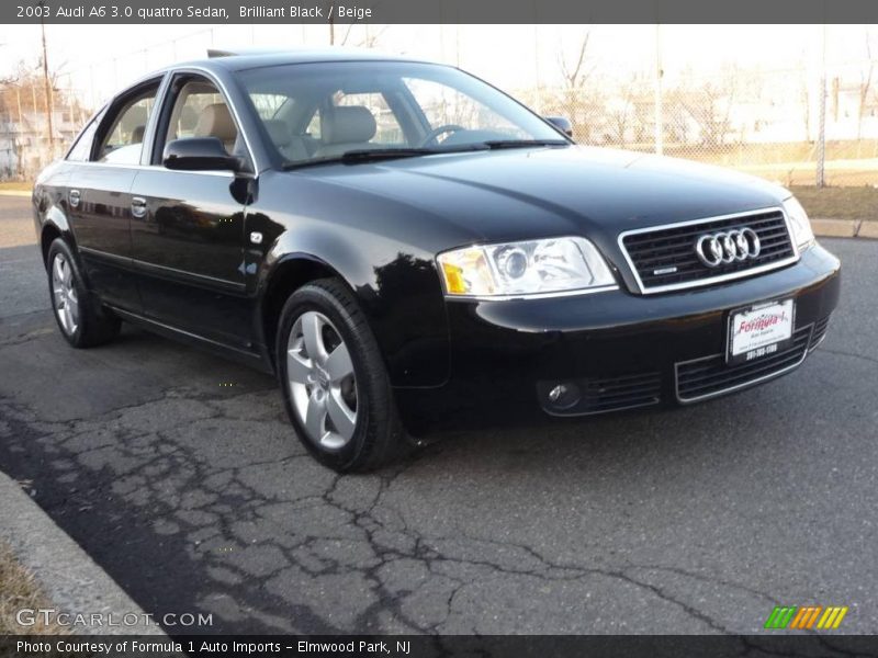 Brilliant Black / Beige 2003 Audi A6 3.0 quattro Sedan