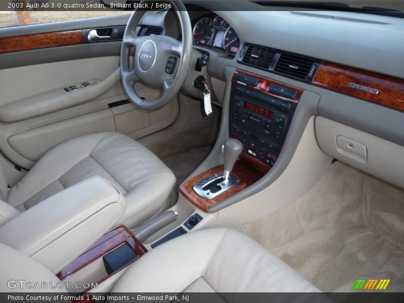 Brilliant Black / Beige 2003 Audi A6 3.0 quattro Sedan