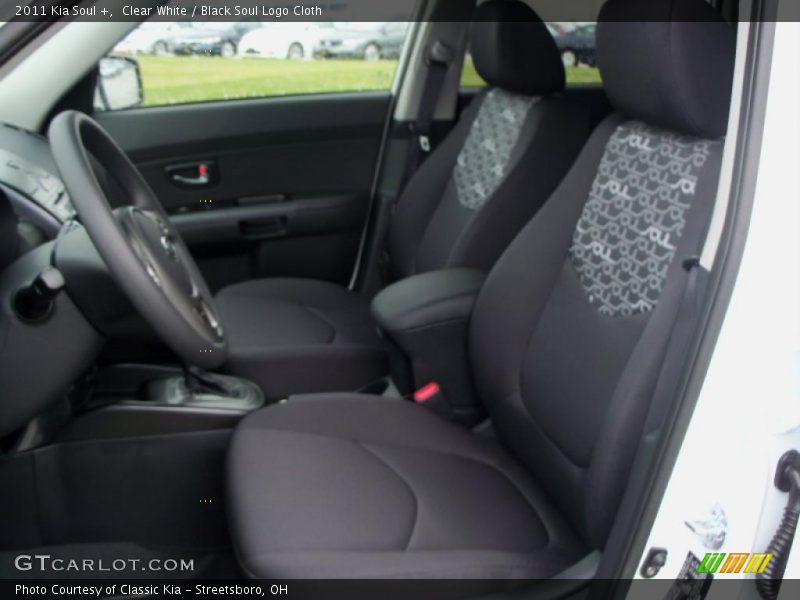 Clear White / Black Soul Logo Cloth 2011 Kia Soul +