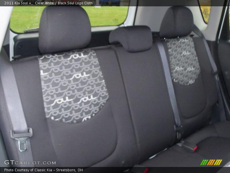 Clear White / Black Soul Logo Cloth 2011 Kia Soul +
