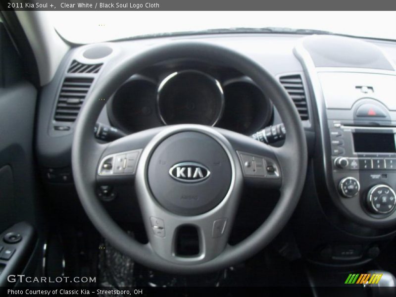 Clear White / Black Soul Logo Cloth 2011 Kia Soul +