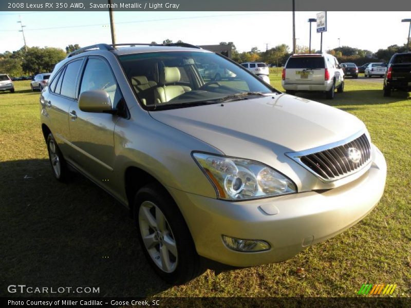 Savannah Metallic / Light Gray 2008 Lexus RX 350 AWD