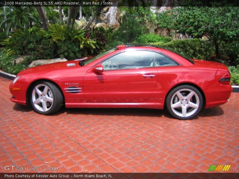 Mars Red / Stone 2008 Mercedes-Benz SL 55 AMG Roadster