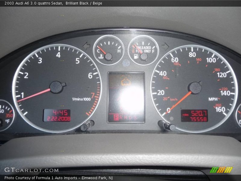 Brilliant Black / Beige 2003 Audi A6 3.0 quattro Sedan