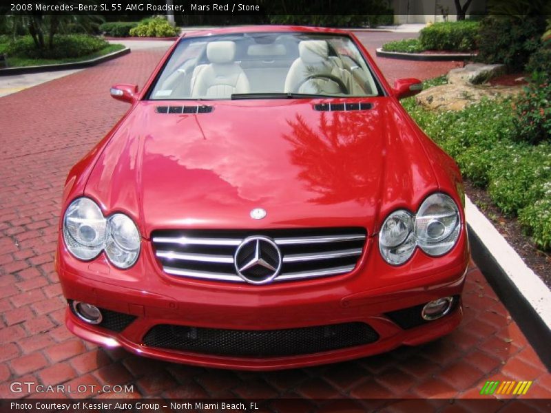 Mars Red / Stone 2008 Mercedes-Benz SL 55 AMG Roadster