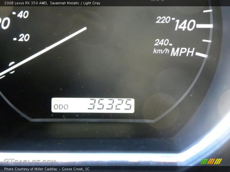 Savannah Metallic / Light Gray 2008 Lexus RX 350 AWD