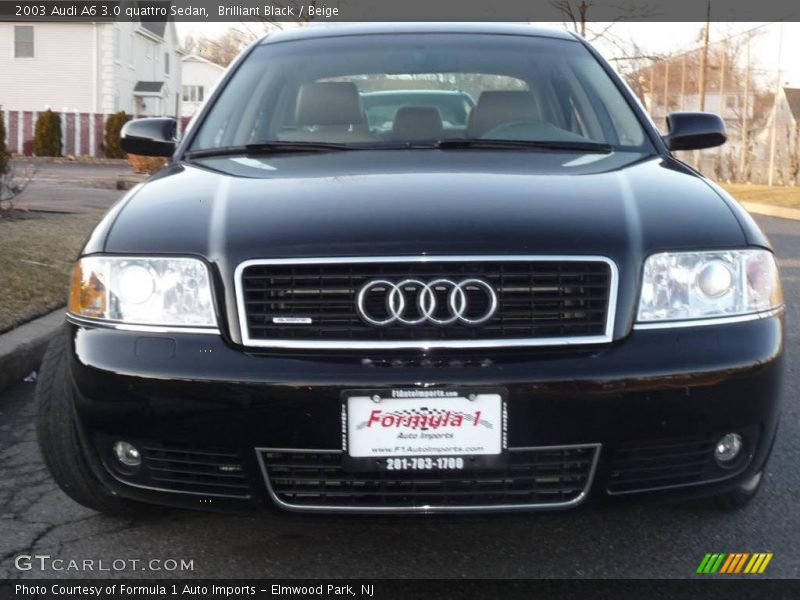 Brilliant Black / Beige 2003 Audi A6 3.0 quattro Sedan
