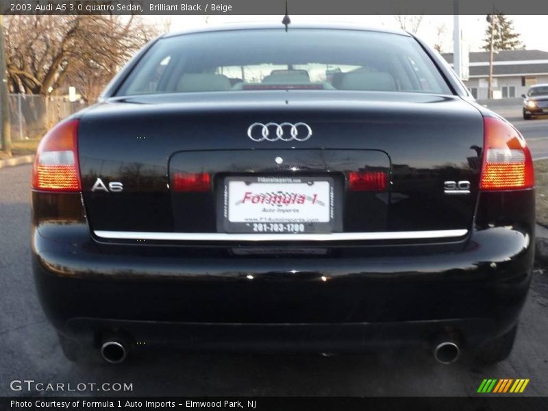 Brilliant Black / Beige 2003 Audi A6 3.0 quattro Sedan
