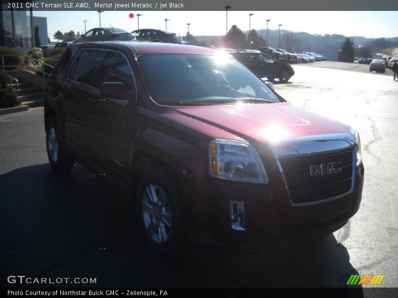 Merlot Jewel Metallic / Jet Black 2011 GMC Terrain SLE AWD