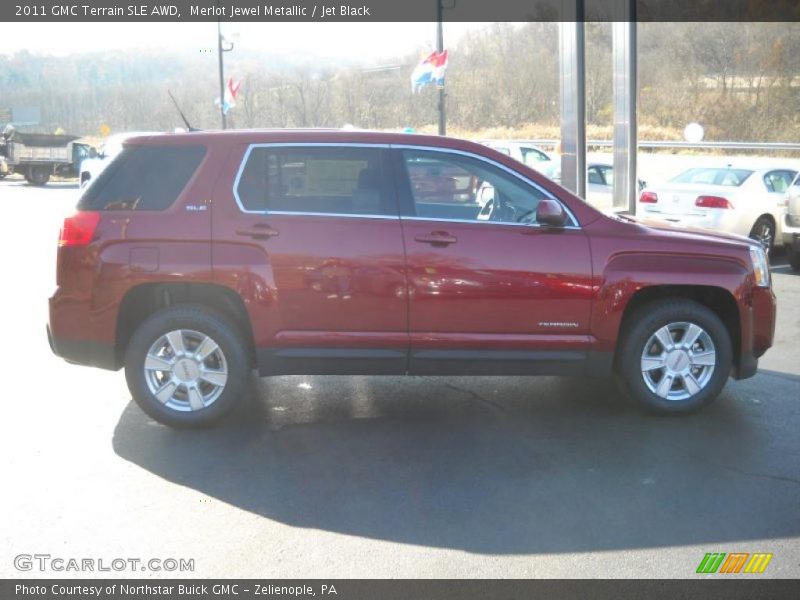 Merlot Jewel Metallic / Jet Black 2011 GMC Terrain SLE AWD