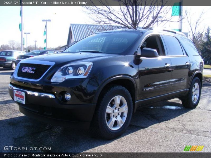 Carbon Black Metallic / Ebony 2008 GMC Acadia SLE