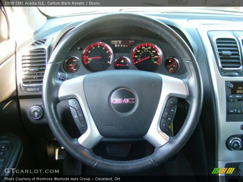 Carbon Black Metallic / Ebony 2008 GMC Acadia SLE
