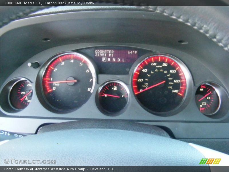 Carbon Black Metallic / Ebony 2008 GMC Acadia SLE