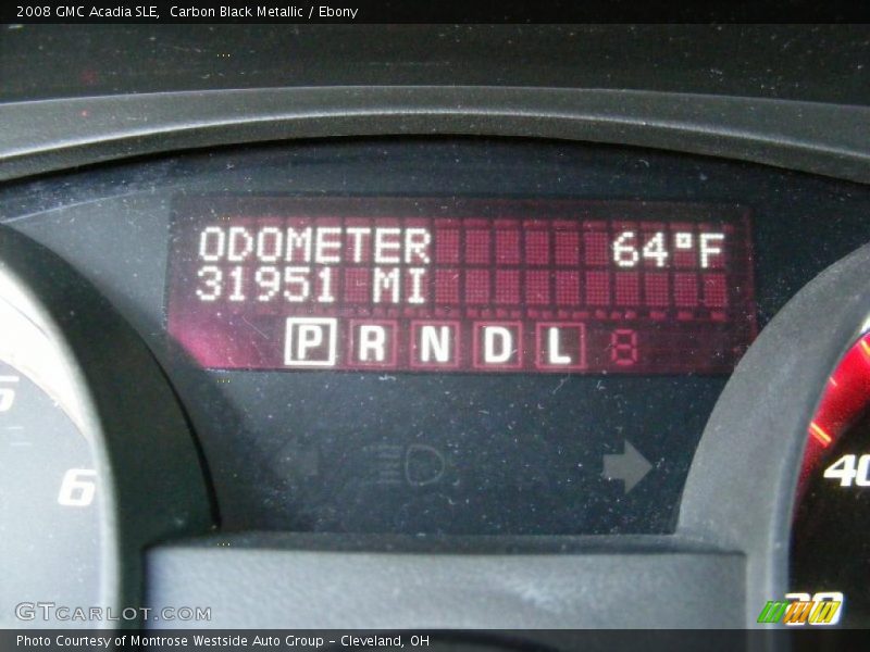 Carbon Black Metallic / Ebony 2008 GMC Acadia SLE