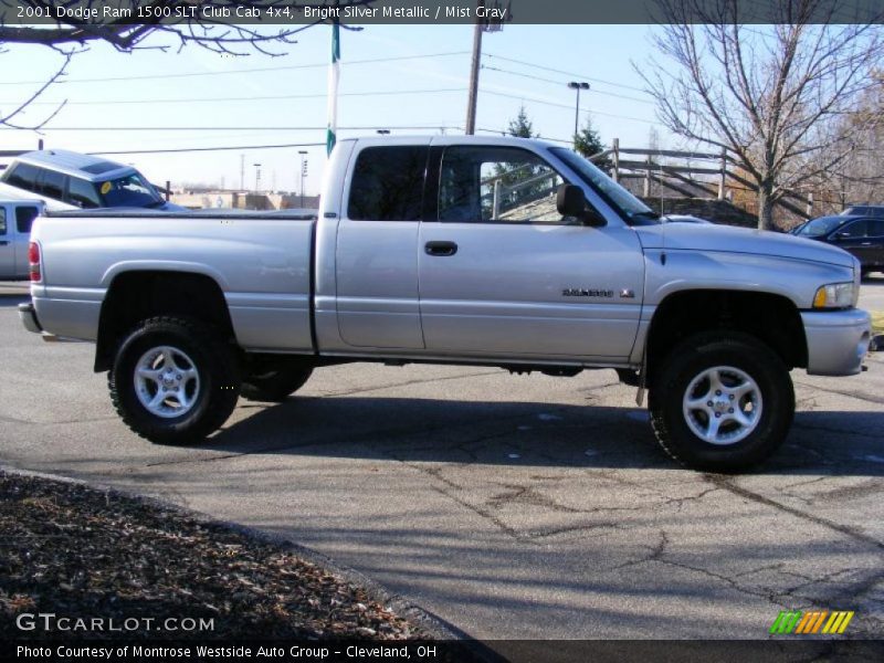 Bright Silver Metallic / Mist Gray 2001 Dodge Ram 1500 SLT Club Cab 4x4