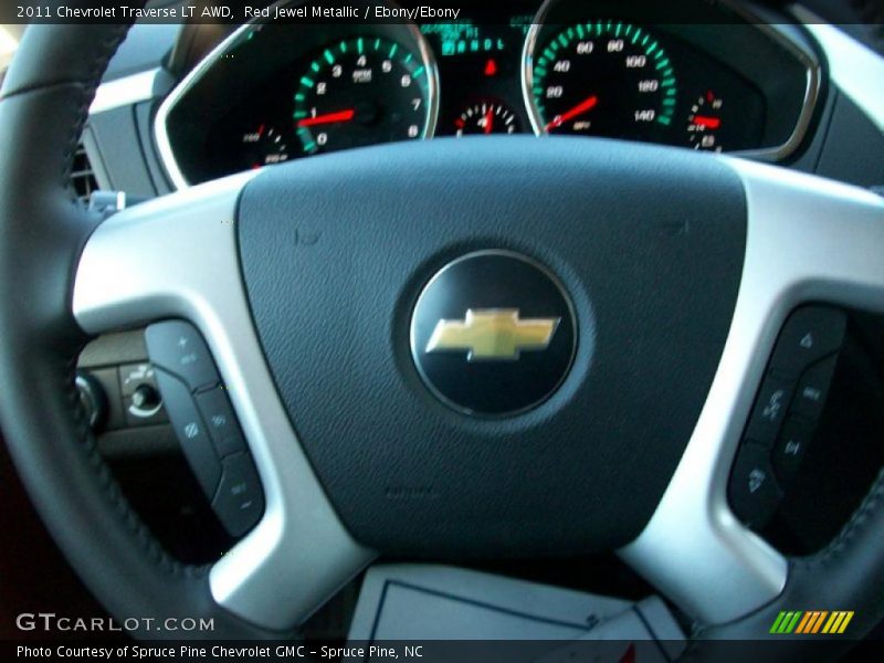 Red Jewel Metallic / Ebony/Ebony 2011 Chevrolet Traverse LT AWD