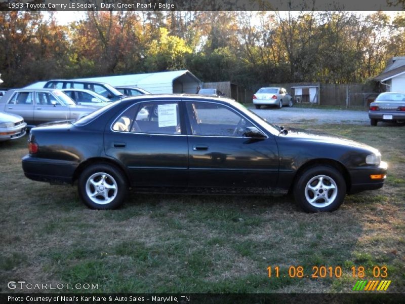 Dark Green Pearl / Beige 1993 Toyota Camry LE Sedan