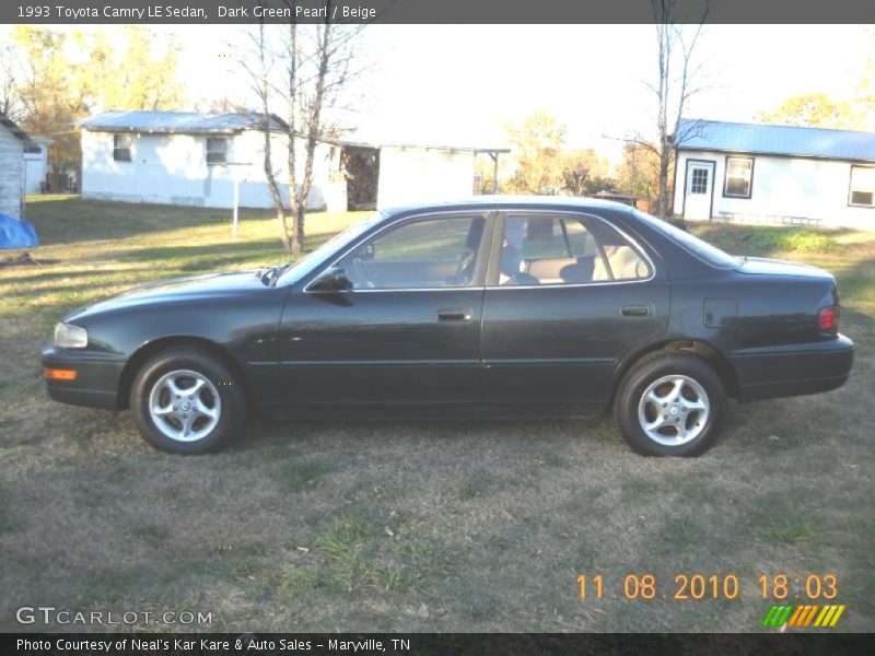 Dark Green Pearl / Beige 1993 Toyota Camry LE Sedan