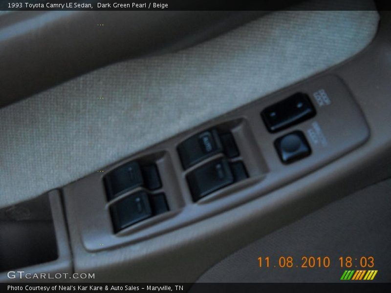 Dark Green Pearl / Beige 1993 Toyota Camry LE Sedan