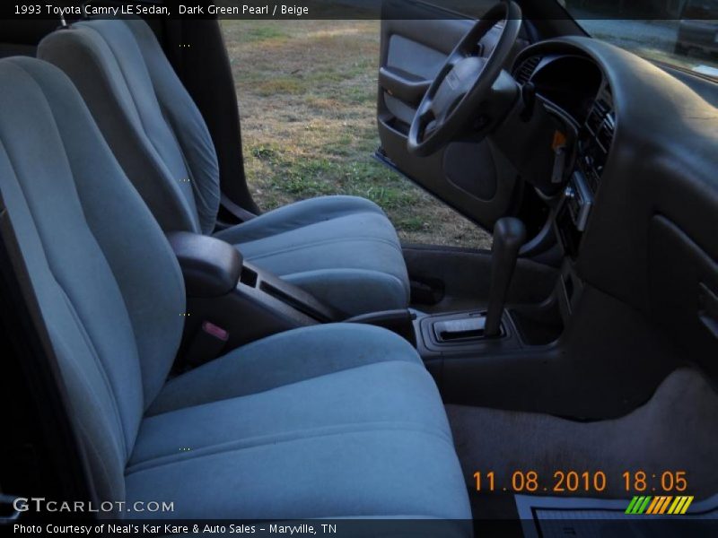 Dark Green Pearl / Beige 1993 Toyota Camry LE Sedan