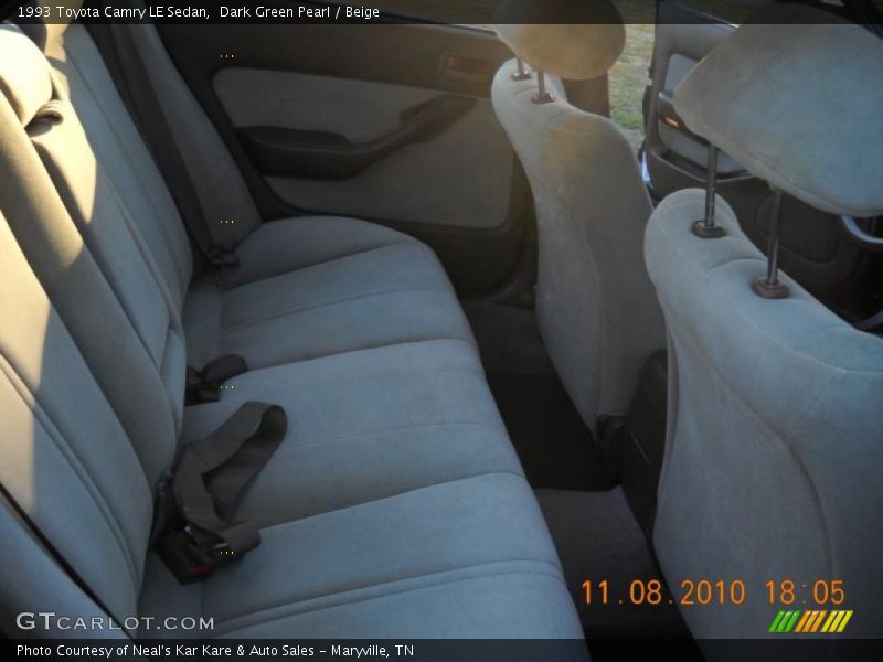 Dark Green Pearl / Beige 1993 Toyota Camry LE Sedan