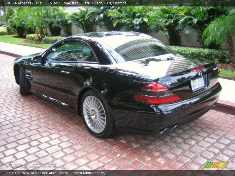 Black / Berry Red/Charcoal 2006 Mercedes-Benz SL 55 AMG Roadster