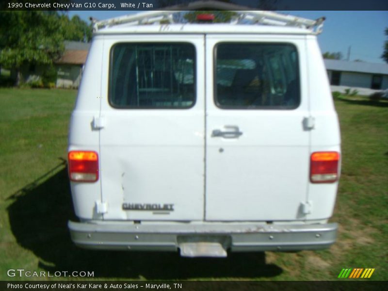 White / Tan 1990 Chevrolet Chevy Van G10 Cargo