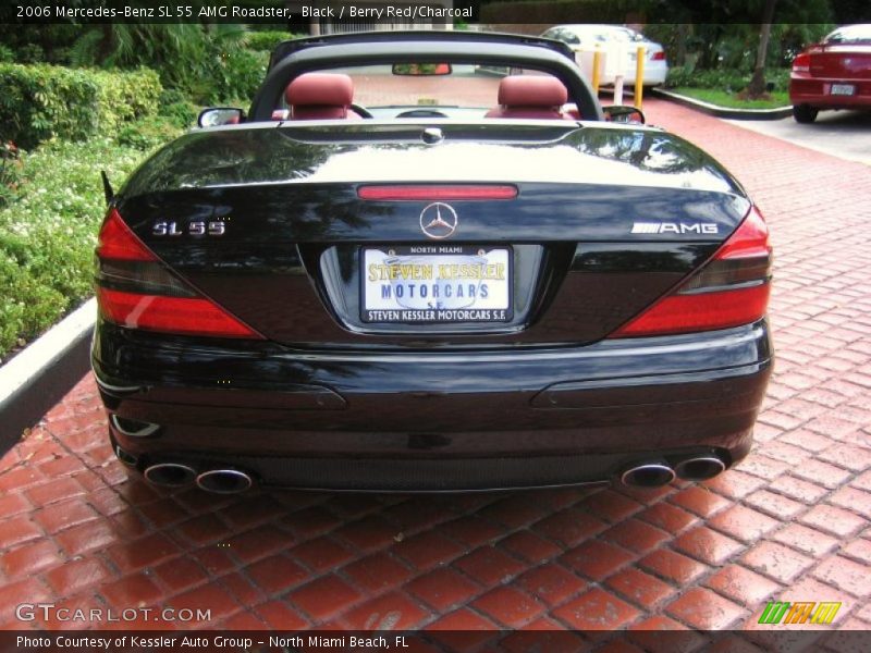 Black / Berry Red/Charcoal 2006 Mercedes-Benz SL 55 AMG Roadster