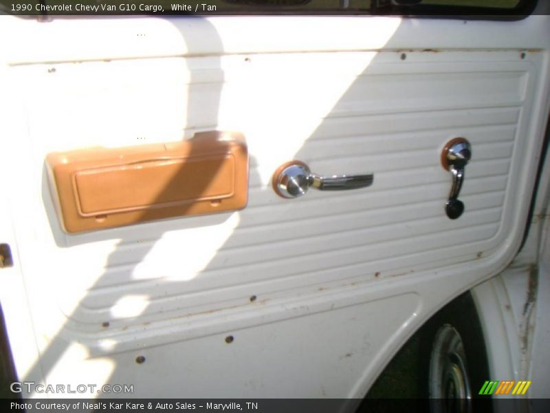 White / Tan 1990 Chevrolet Chevy Van G10 Cargo