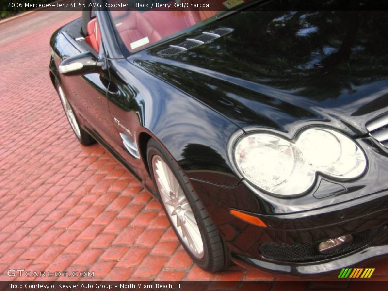 Black / Berry Red/Charcoal 2006 Mercedes-Benz SL 55 AMG Roadster