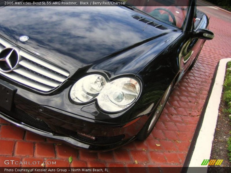 Black / Berry Red/Charcoal 2006 Mercedes-Benz SL 55 AMG Roadster