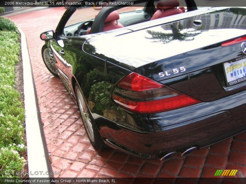 Black / Berry Red/Charcoal 2006 Mercedes-Benz SL 55 AMG Roadster